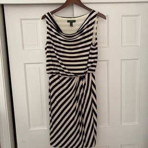 Ralph Lauren, Black white striped dress